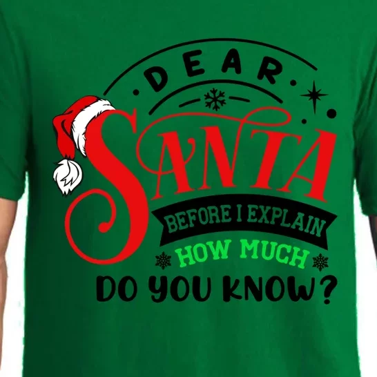 Funny Christmas Joke Santa Dear Santa I Can Explain Gift Pajama Set