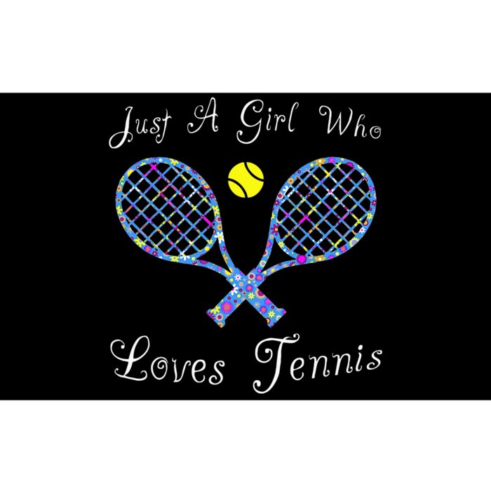 Fun Cute Just A Girl Who Loves Tennis Player Bumper Sticker