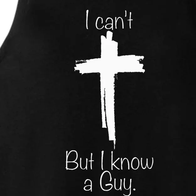 Funny Christian Jesus Cross Design Connect with the Guy Ladies Tri-Blend Wicking Tank