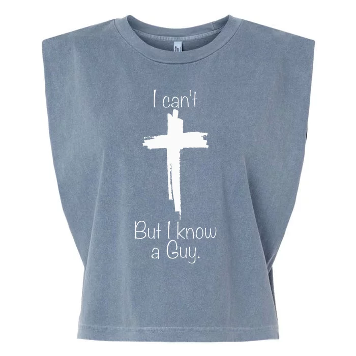 Funny Christian Jesus Cross Design Connect with the Guy Garment-Dyed Women's Muscle Tee