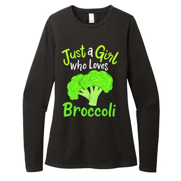 Fun Cute Just A Girl Who Loves Broccoli Womens CVC Long Sleeve Shirt