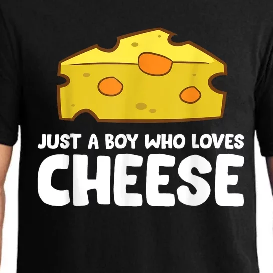 Funny Cheese Just A Boy Who Loves Cheese Pajama Set