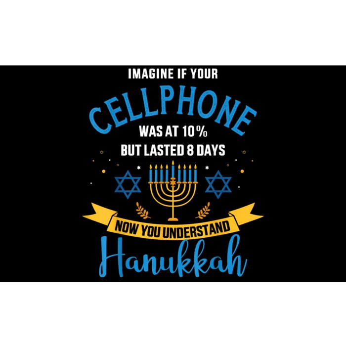 Funny Cellphone Jewish Hanukkah Chanukah Bumper Sticker