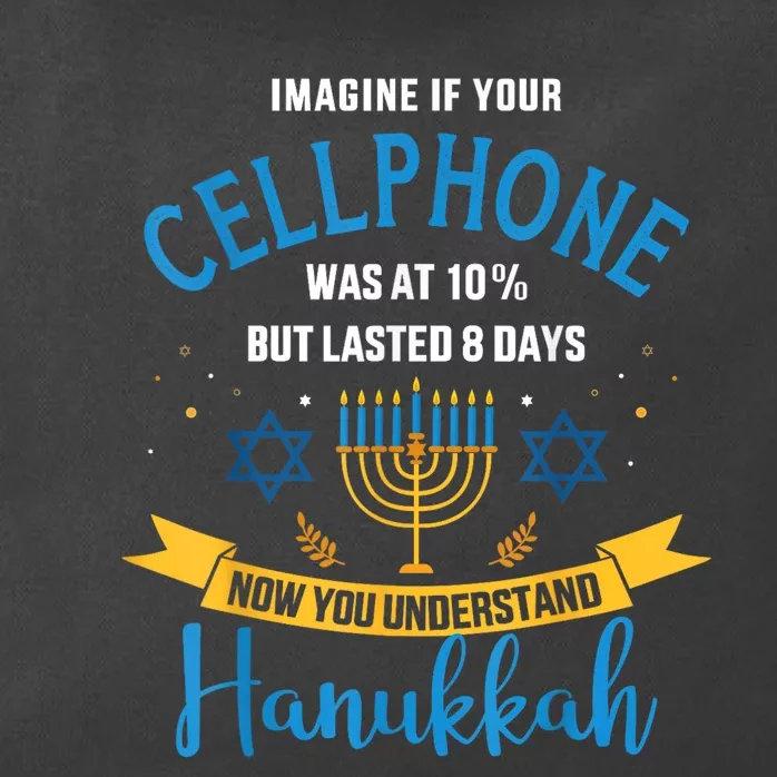 Funny Cellphone Jewish Hanukkah Chanukah Zip Tote Bag