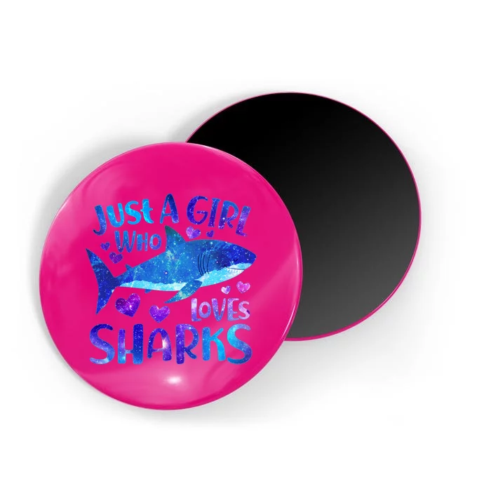 Funny Cute Just A Girl Who Loves Sharks Magnet