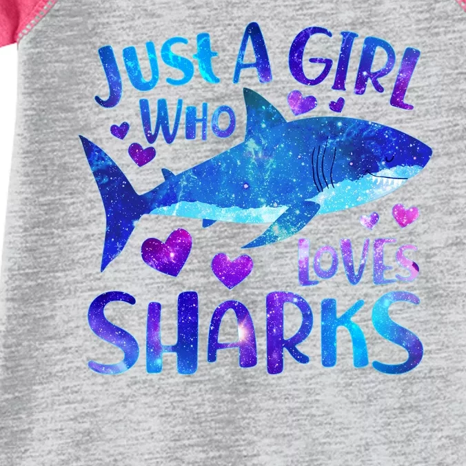 Funny Cute Just A Girl Who Loves Sharks Infant Baby Jersey Bodysuit