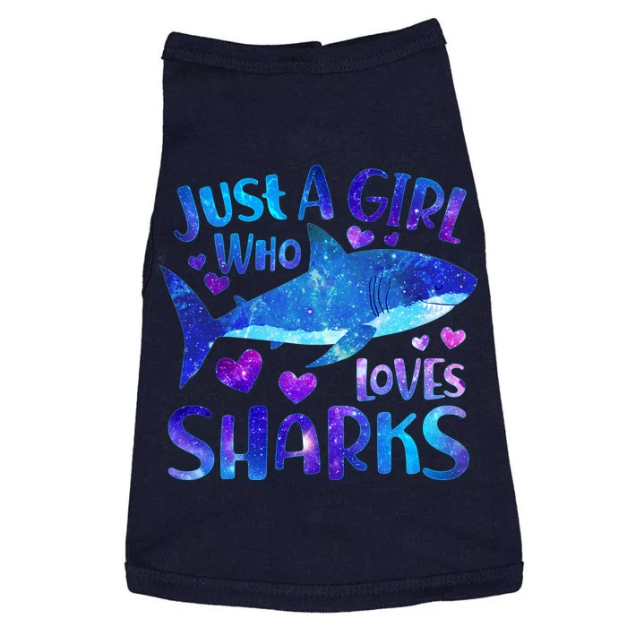 Funny Cute Just A Girl Who Loves Sharks Doggie Tank