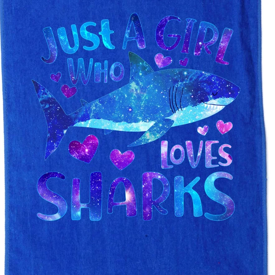 Funny Cute Just A Girl Who Loves Sharks Platinum Collection Golf Towel