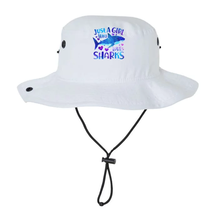 Funny Cute Just A Girl Who Loves Sharks Legacy Cool Fit Booney Bucket Hat