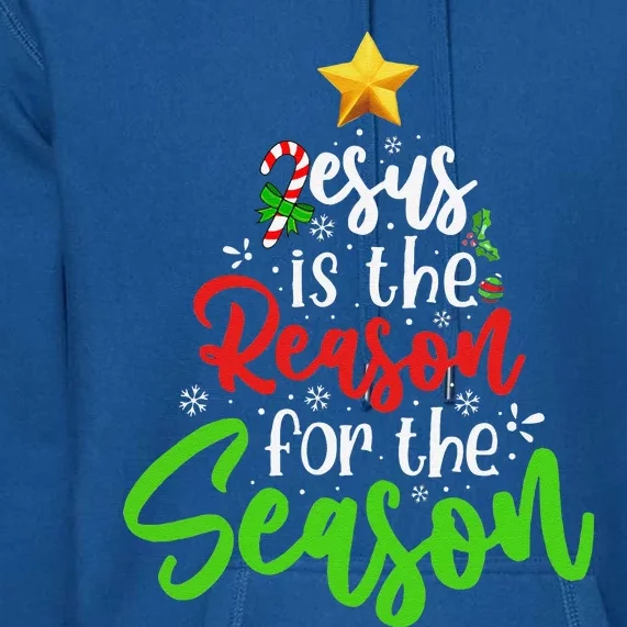 Funny Christian Jesus The Reason Christmas Stocking Stuffer Premium Hoodie