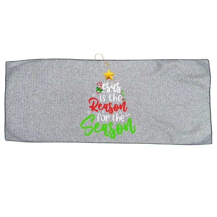 Funny Christian Jesus The Reason Christmas Stocking Stuffer Large Microfiber Waffle Golf Towel