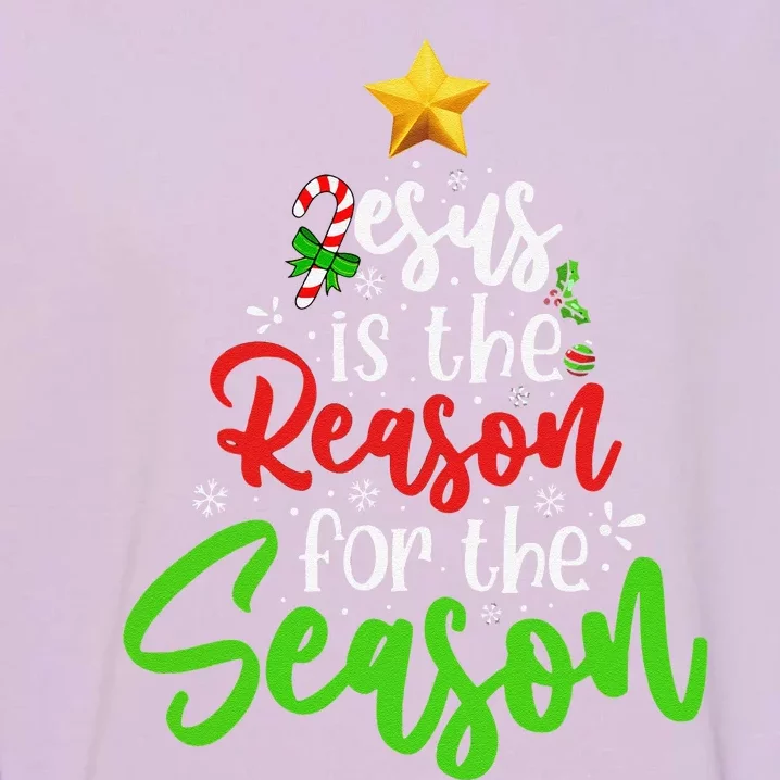 Funny Christian Jesus The Reason Christmas Stocking Stuffer Garment-Dyed Sweatshirt