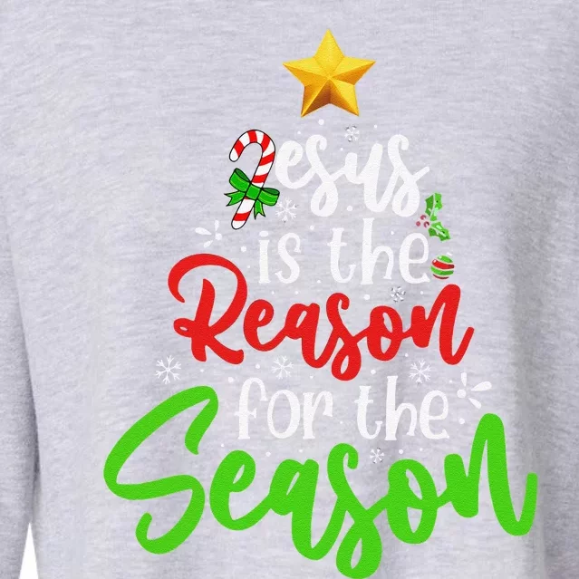 Funny Christian Jesus The Reason Christmas Stocking Stuffer Cropped Pullover Crew