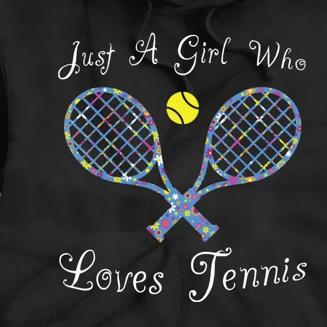 Fun Cute Just A Girl Who Loves Tennis Player Tie Dye Hoodie