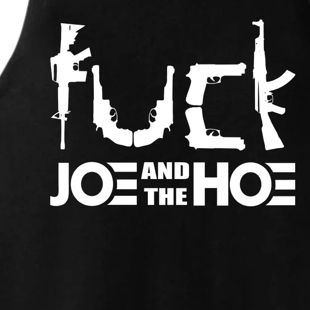 FCK Biden Joe And The Hoe Guns Control Ladies Tri-Blend Wicking Tank