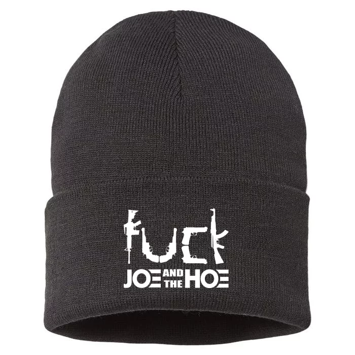 FCK Biden Joe And The Hoe Guns Control Sustainable Knit Beanie