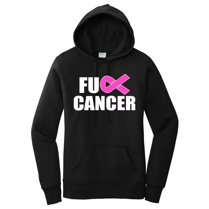 F*ck Breast Cancer Fight Logo Women's Pullover Hoodie