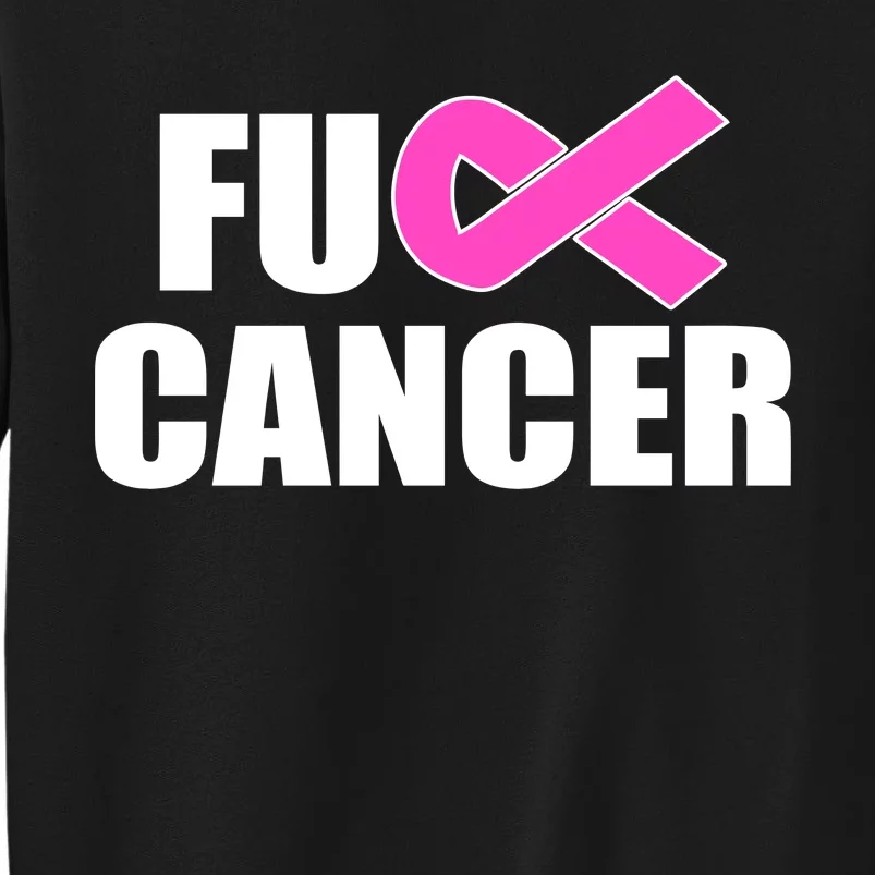 F*ck Breast Cancer Fight Logo Tall Sweatshirt