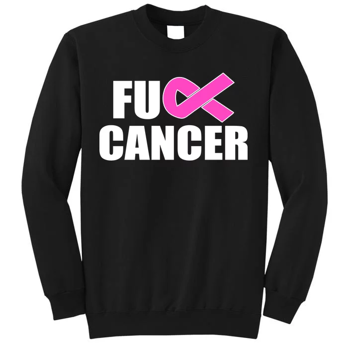 F*ck Breast Cancer Fight Logo Tall Sweatshirt