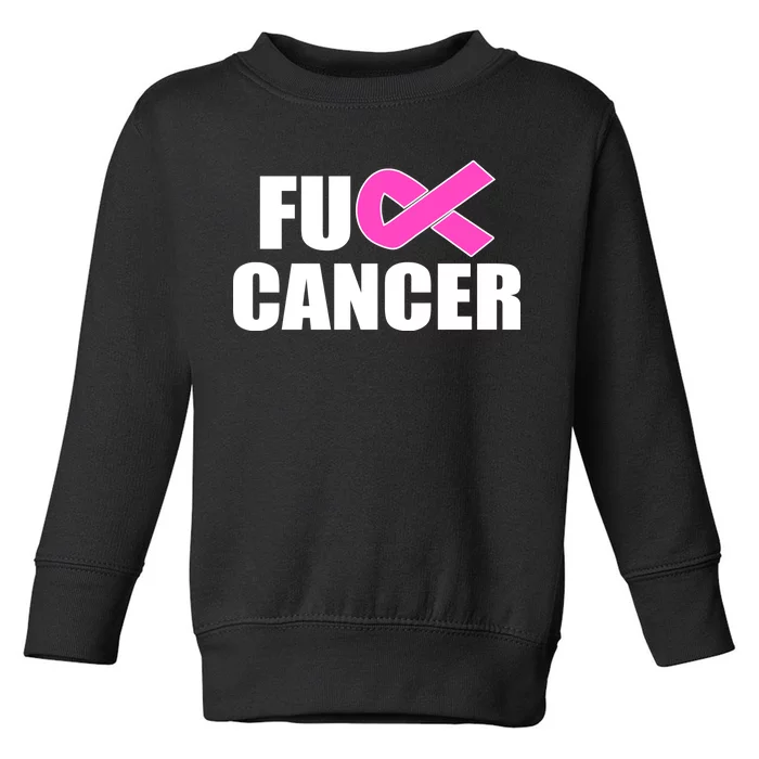 F*ck Breast Cancer Fight Logo Toddler Sweatshirt