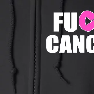 F*ck Breast Cancer Fight Logo Full Zip Hoodie