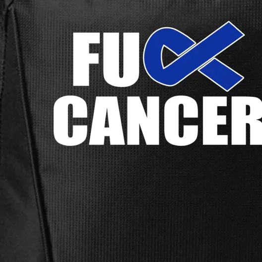 F*ck Colon Cancer Fight Logo City Backpack