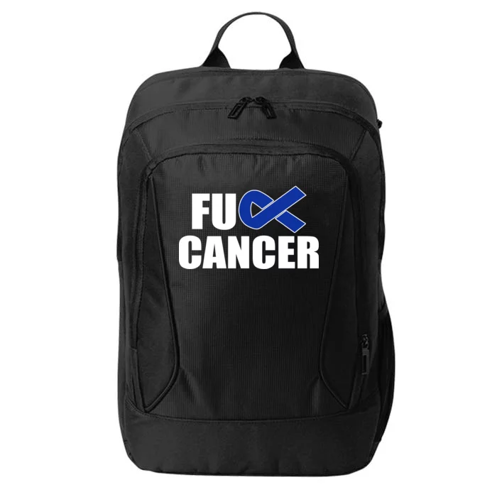 F*ck Colon Cancer Fight Logo City Backpack