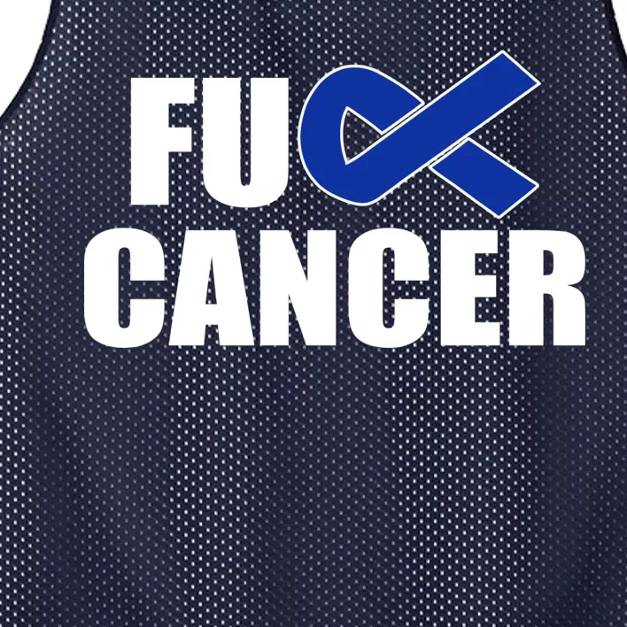 F*ck Colon Cancer Fight Logo Mesh Reversible Basketball Jersey Tank