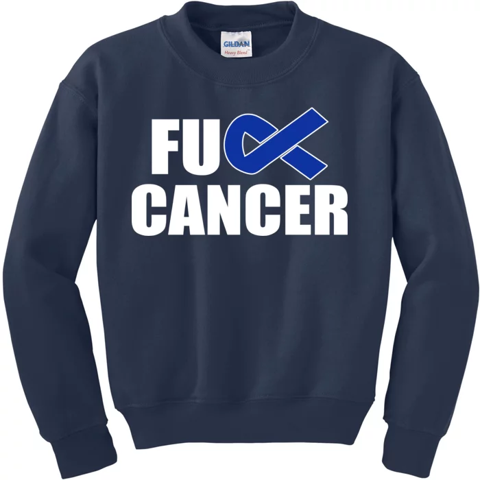 F*ck Colon Cancer Fight Logo Kids Sweatshirt