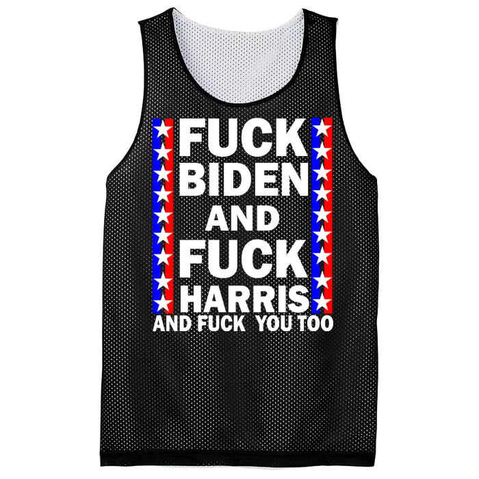 F*ck Kamala Harris and F Joe Biden Mesh Reversible Basketball Jersey Tank