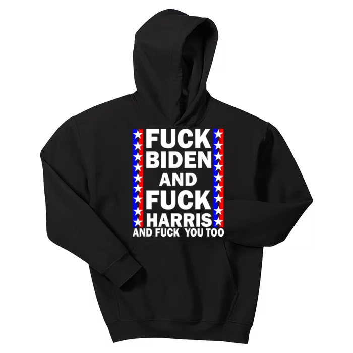 F*ck Kamala Harris and F Joe Biden Kids Hoodie