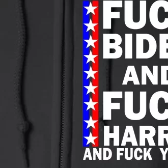 F*ck Kamala Harris and F Joe Biden Full Zip Hoodie