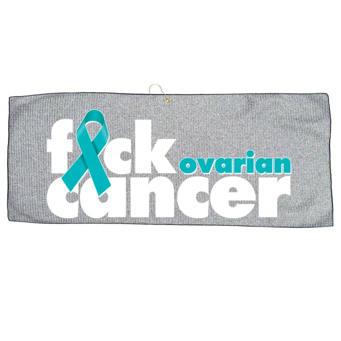 F*ck Ovarian Cancer Large Microfiber Waffle Golf Towel