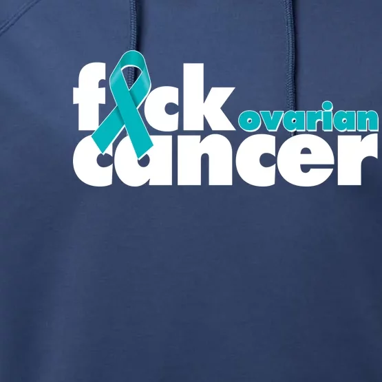 F*ck Ovarian Cancer Performance Fleece Hoodie