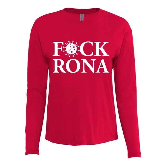 F*ck Rona Womens Cotton Relaxed Long Sleeve T-Shirt