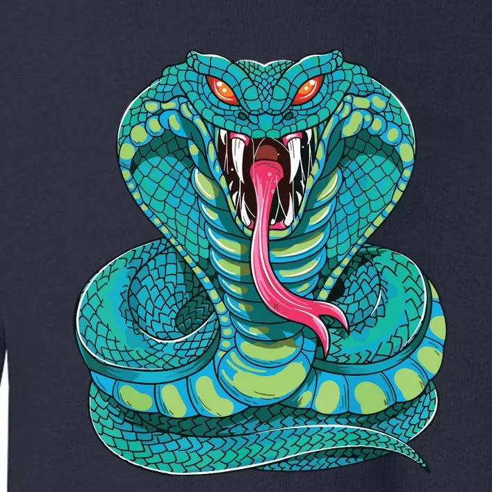 Fanged Cobra King Snake Fast Striking Fangs Bite Toddler Sweatshirt