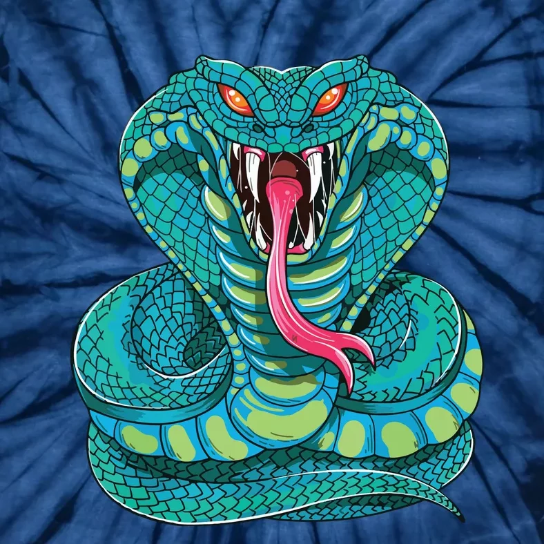 Fanged Cobra King Snake Fast Striking Fangs Bite Tie-Dye T-Shirt