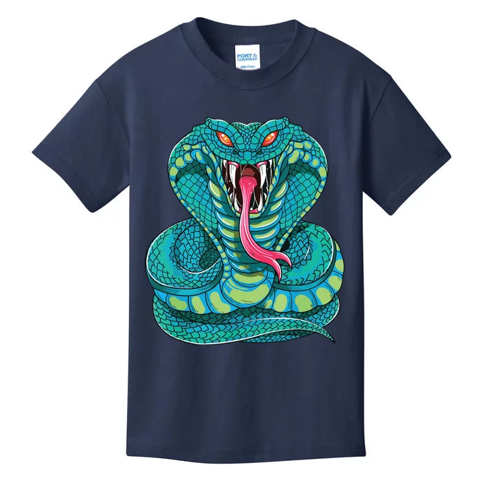 Fanged Cobra King Snake Fast Striking Fangs Bite Kids T-Shirt