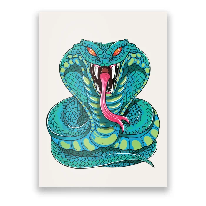 Fanged Cobra King Snake Fast Striking Fangs Bite Poster