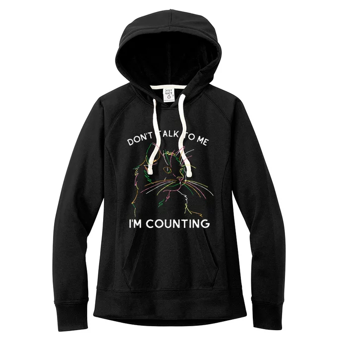 Funny Cat Knits Don Alk O Me I M Counting Women's Fleece Hoodie