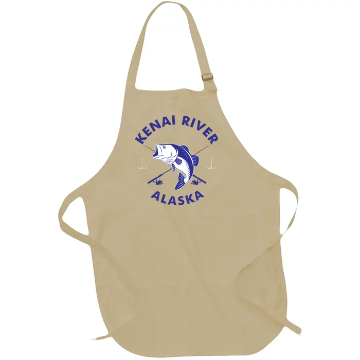 Fishing Club Kenai River Alaska Full-Length Apron With Pocket