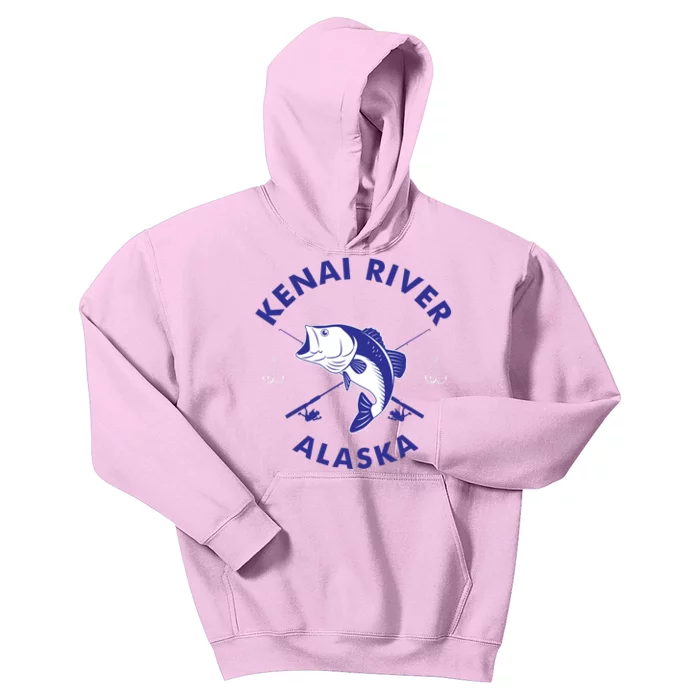 Fishing Club Kenai River Alaska Kids Hoodie