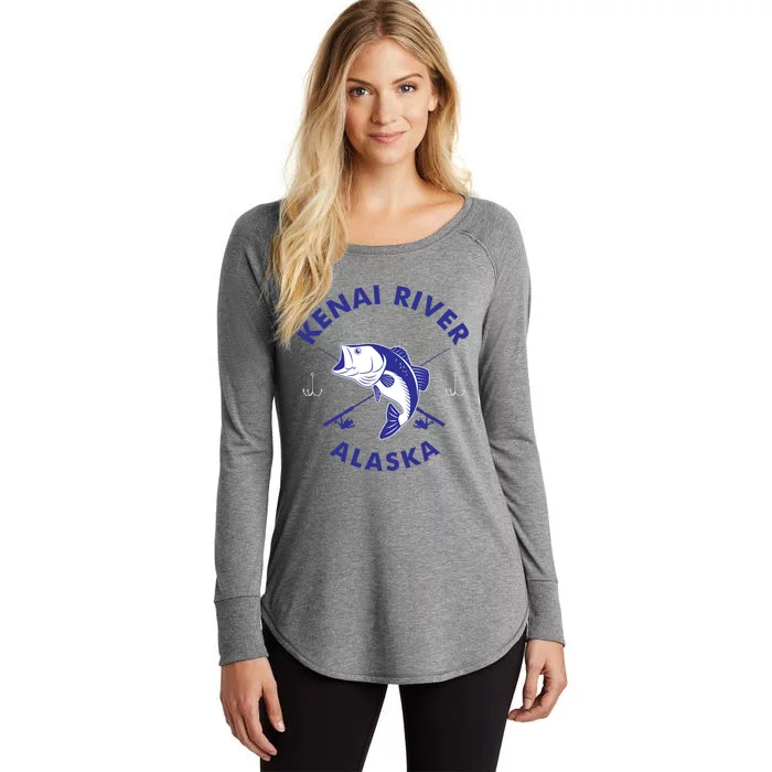 Fishing Club Kenai River Alaska Women's Perfect Tri Tunic Long Sleeve Shirt