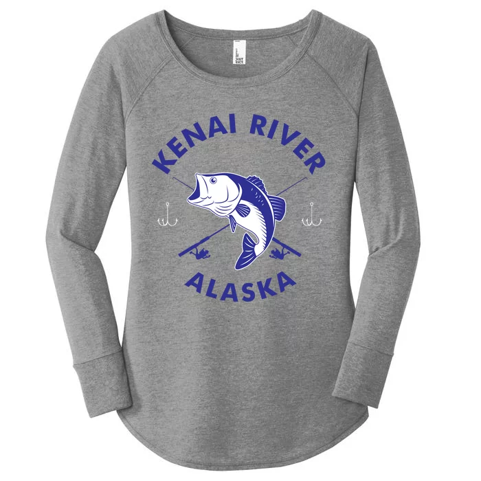 Fishing Club Kenai River Alaska Women's Perfect Tri Tunic Long Sleeve Shirt