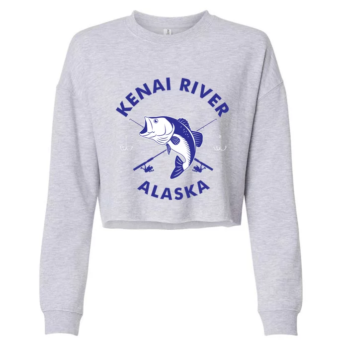 Fishing Club Kenai River Alaska Cropped Pullover Crew