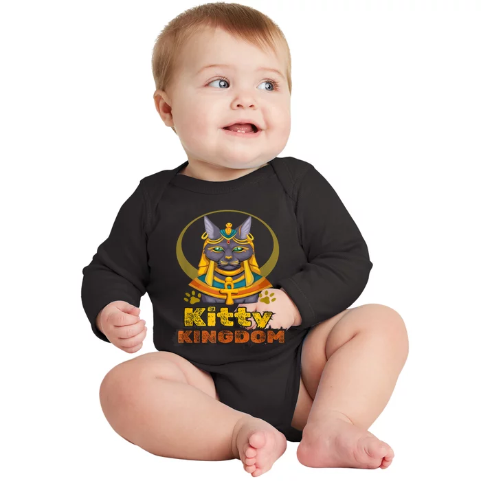 Funny Cute Kitty Kingdom Baby Long Sleeve Bodysuit