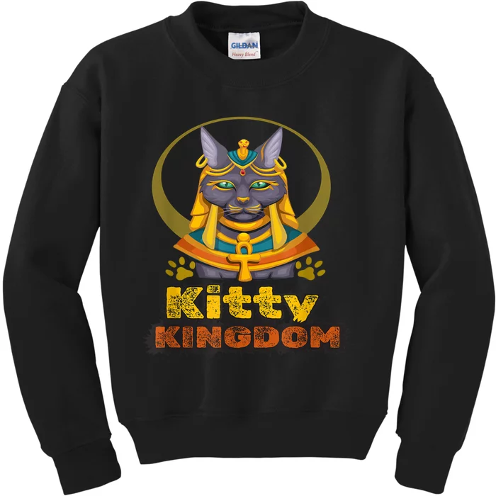 Funny Cute Kitty Kingdom Kids Sweatshirt