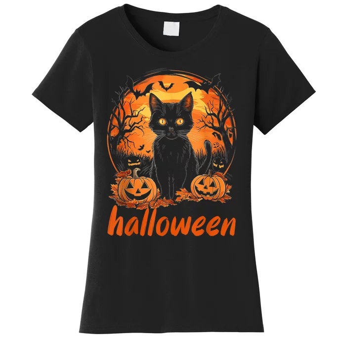 Funny Cat Kitten Lover Halloween Women's T-Shirt