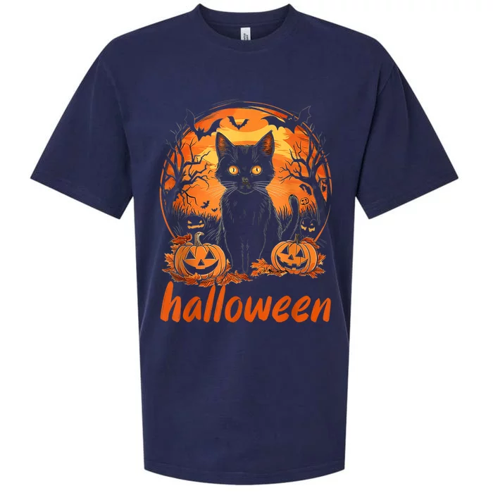 Funny Cat Kitten Lover Halloween Sueded Cloud Jersey T-Shirt