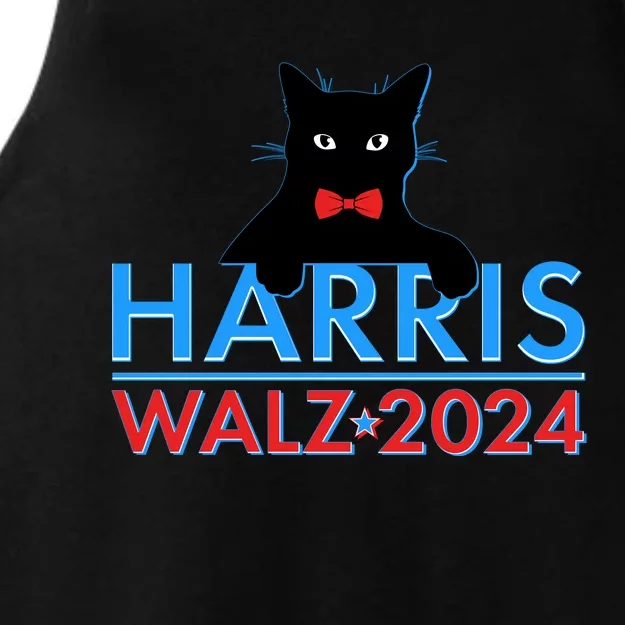 Funny Cute Kamala Harris Tim Walz 2024 Cat Ladies Tri-Blend Wicking Tank